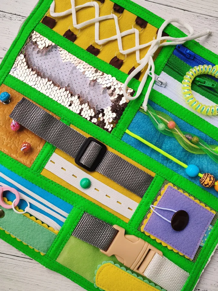 Fidget blanket mat dementia activities, Fidget quilt, Baby sensory blanket, Gifts Alzheimer's for grandma, Busy Fiddle Mat, Dementia Gifts