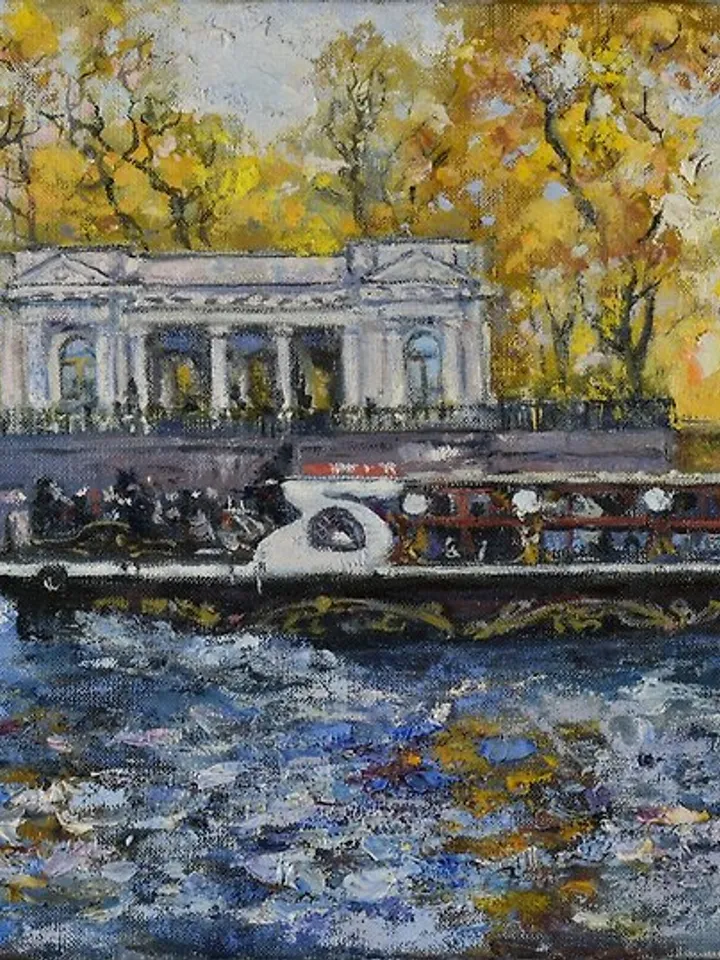 Petersburg Painting Cityscape Original Art Impressionism Art