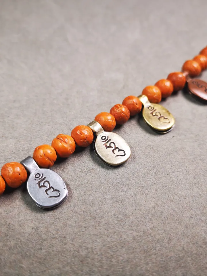 Gandhanra Handmade Buddhist Mala Counter Clip,Bum Counter Clip for Prayer Beads,Hum Letter,Mala Accessories