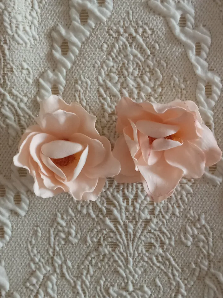 2 brooches on a pin, soft pink flowers, handmade/women's accessories, flower brooch/gifts for her/mother Day gift/grandma