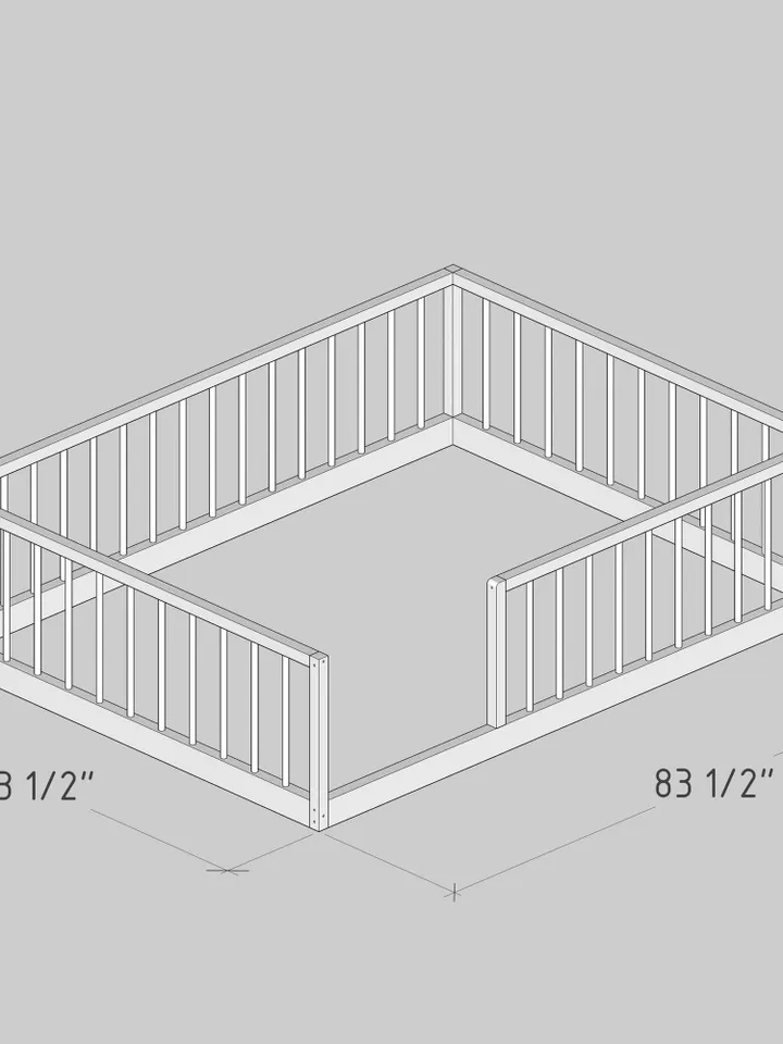 Montessori Floor Bed Plan, Queen Size, PDF, DIY