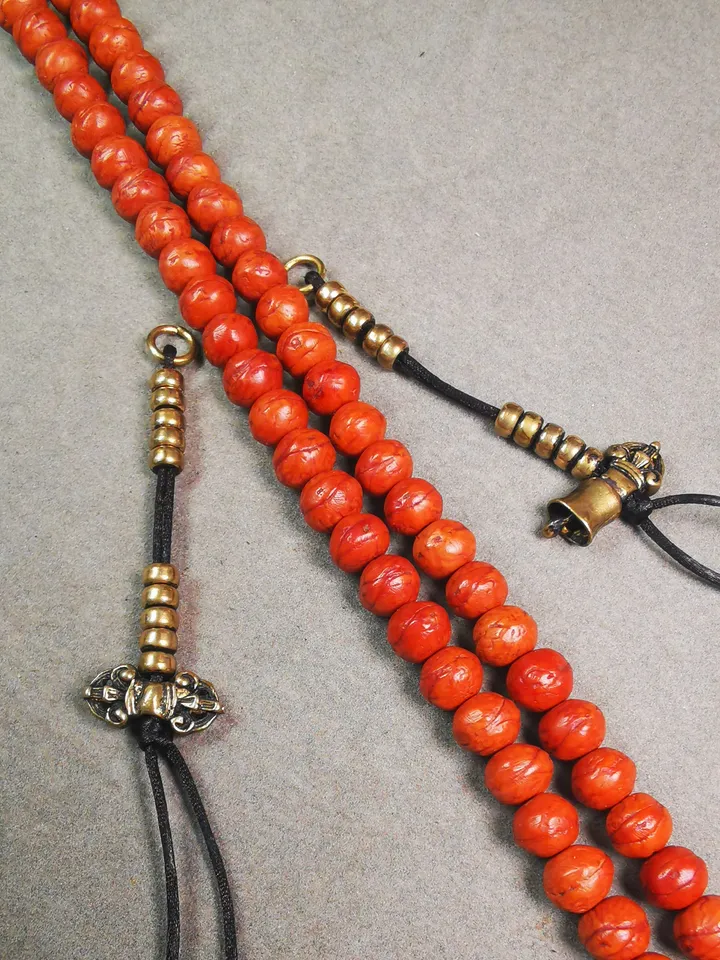 Gandhanra Handmade Tibetan Buddhist Mala Counters,Prayer Bead Counters,with Dorje and Vajra Pendant,Made of Brass