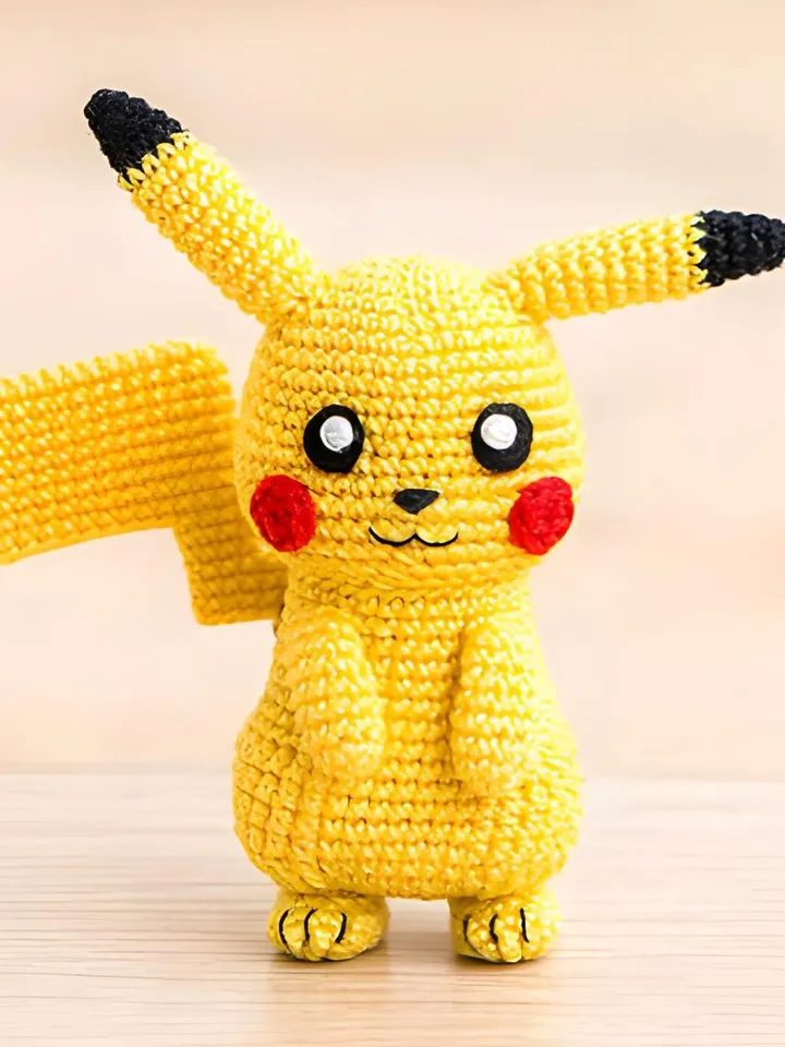 CROCHET POKEMON PATTERN, Amigurumi Yellow Pokemon, Pokémon-Inspired Amigurumi Crochet Pattern, Pikachu Crochet Pattern