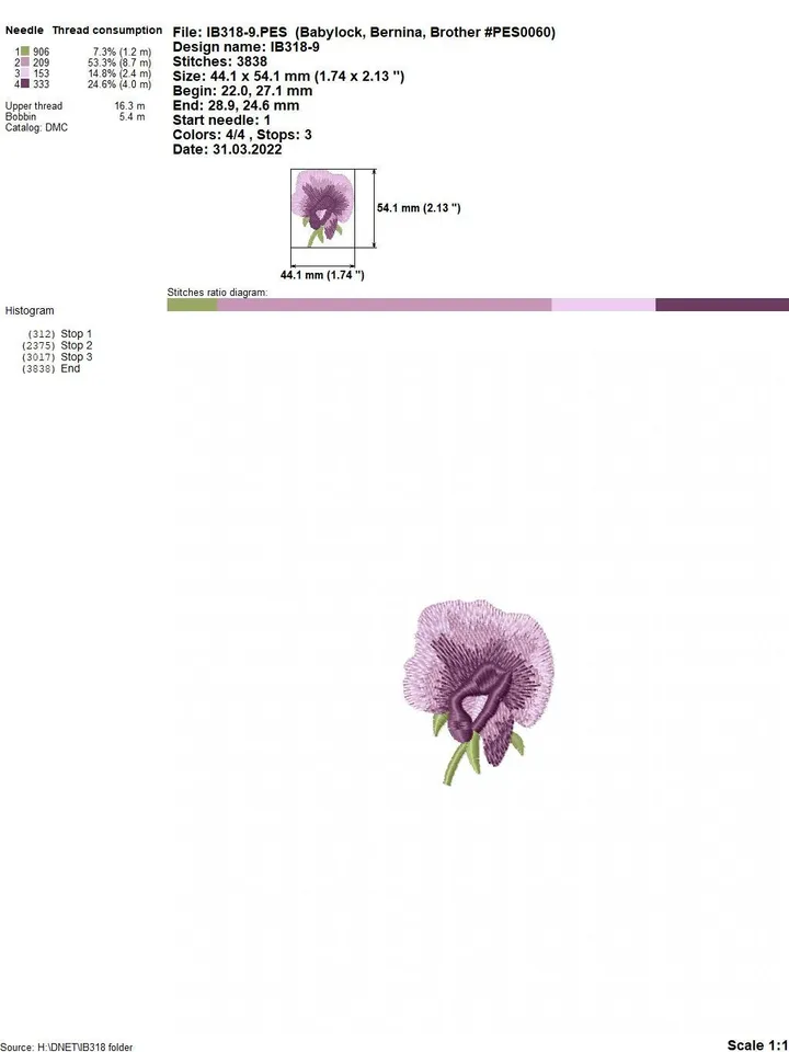 Sweet pea artistic machine embroidery design digital embroidery pattern home and clothing décor embroidery motif floral design flower embroi