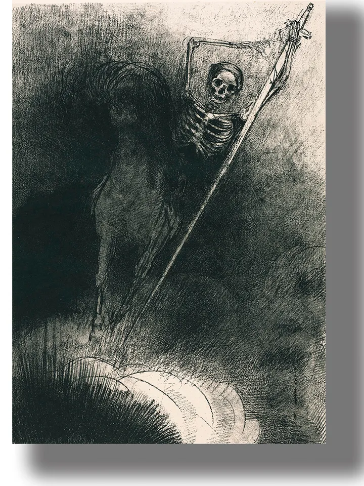 The Apocalypse of Saint John: And he who rose up called himself death.