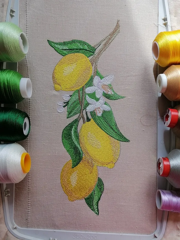 Lemon 4 8x14 Embroidery Design DIGITAL EMBROIDERY