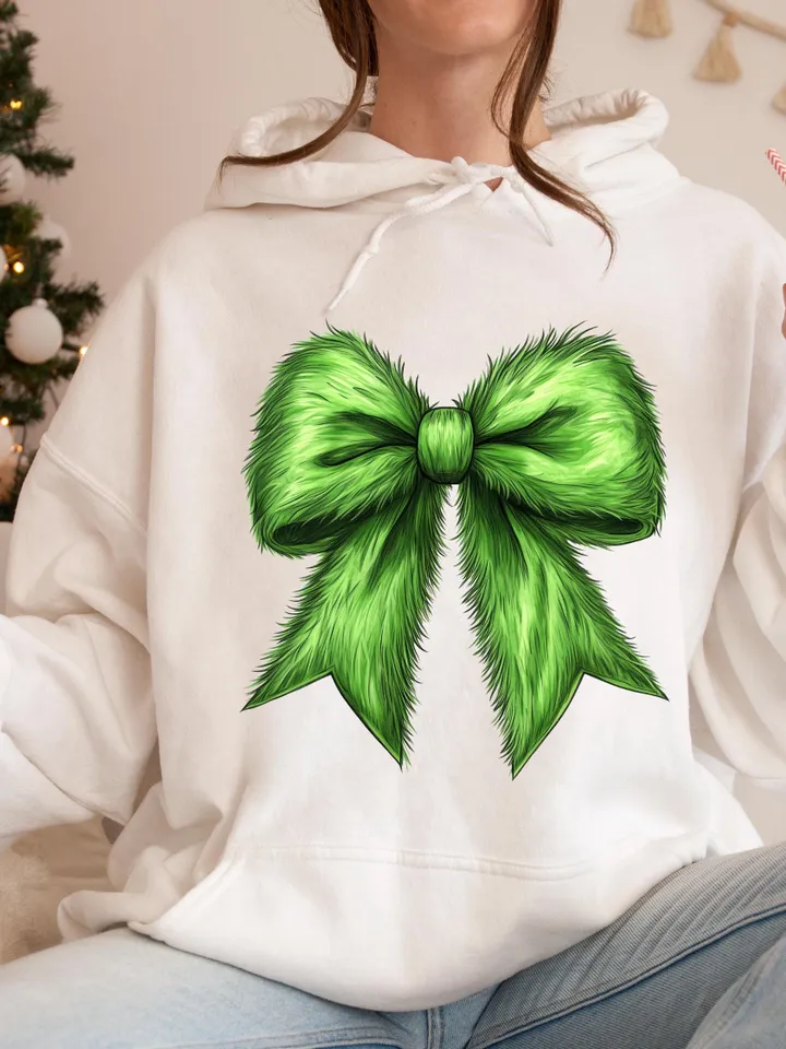 Grincmas Coquette Bow PNG, Green Fur png, Christmas Season Png, Green guy PNG, Christmas png, Retro Christmas Shirt PNG, png files