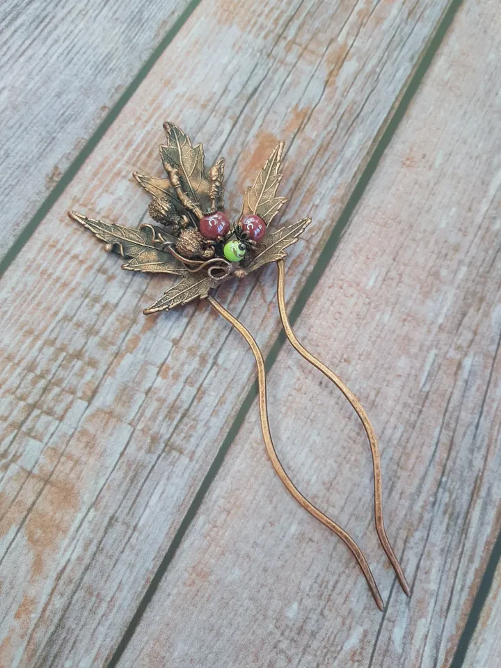 Copper jewelry, hair accessories, hairpin, gift for her, electroformed, electroforming, jewelry for hair, handmade jewelry