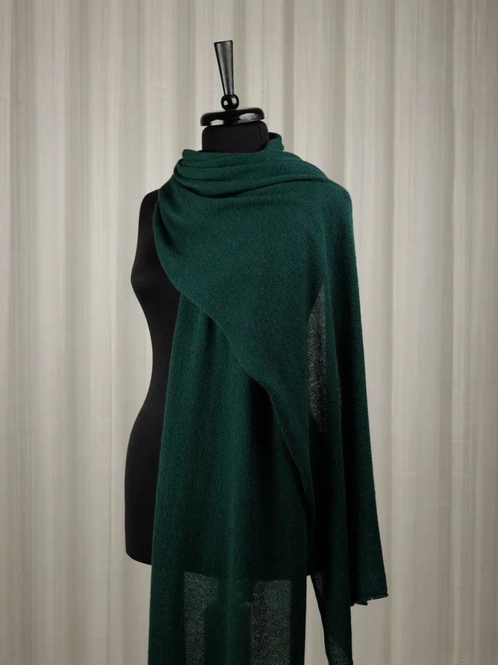 Emerald Green Cashmere Scarf Pure Luxury Cashmere Shawl Deep Green Cashmere Shawl Long Cashmere Scarf Kashmiri Shawl Ultra Fine Pashmina