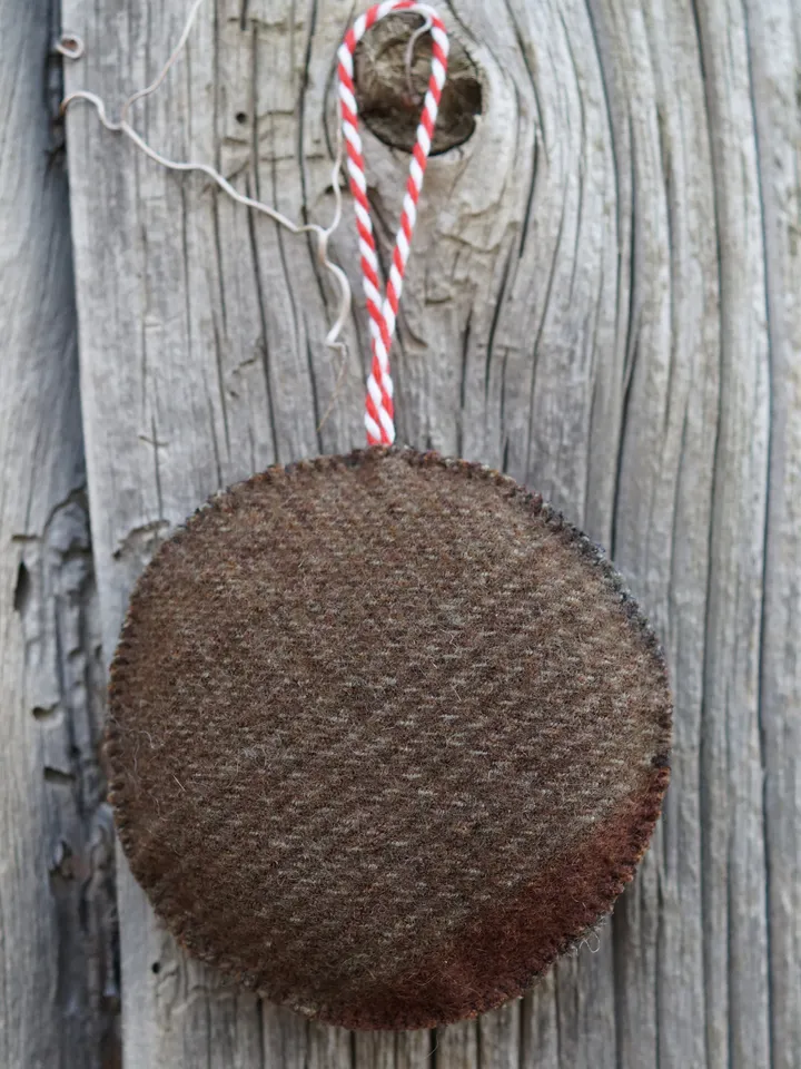 Needle felted barn owl ornament, wool Christmas ornament, made to order