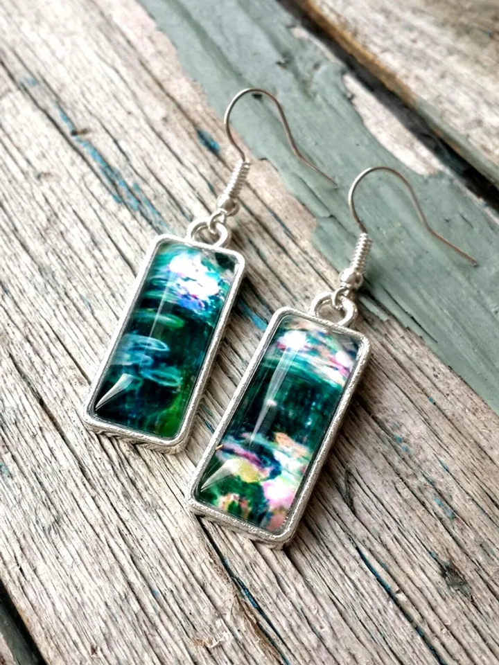Claude Monet Water Lilies Earrings