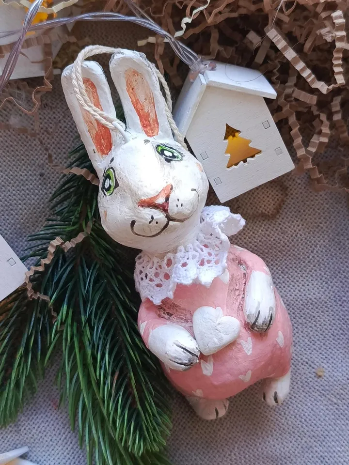 Papier mache sculptures.