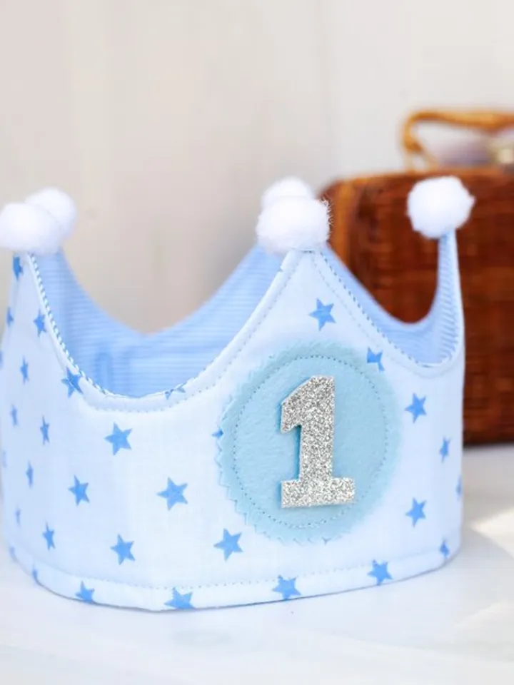 Blue Baby Crown, Play Crown, Pretend Play Crown,
