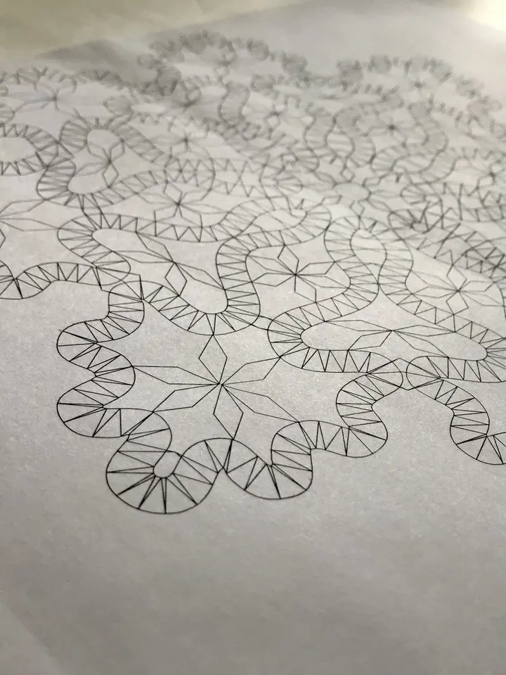 Bobbin lace Pattern of Napkin 10,5 "