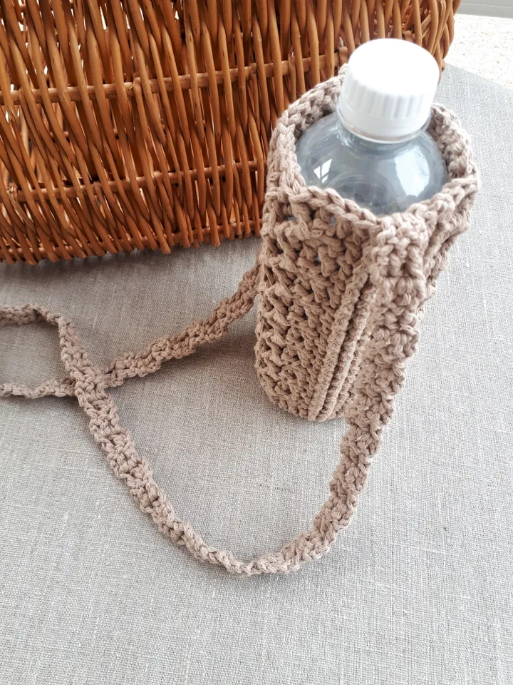 CROCHET PATTERN Water bottle holder pattern Reusable bottle crochet pattern DIY holder bottle Cozy Crochet Patterns Crochet Bottle Bag