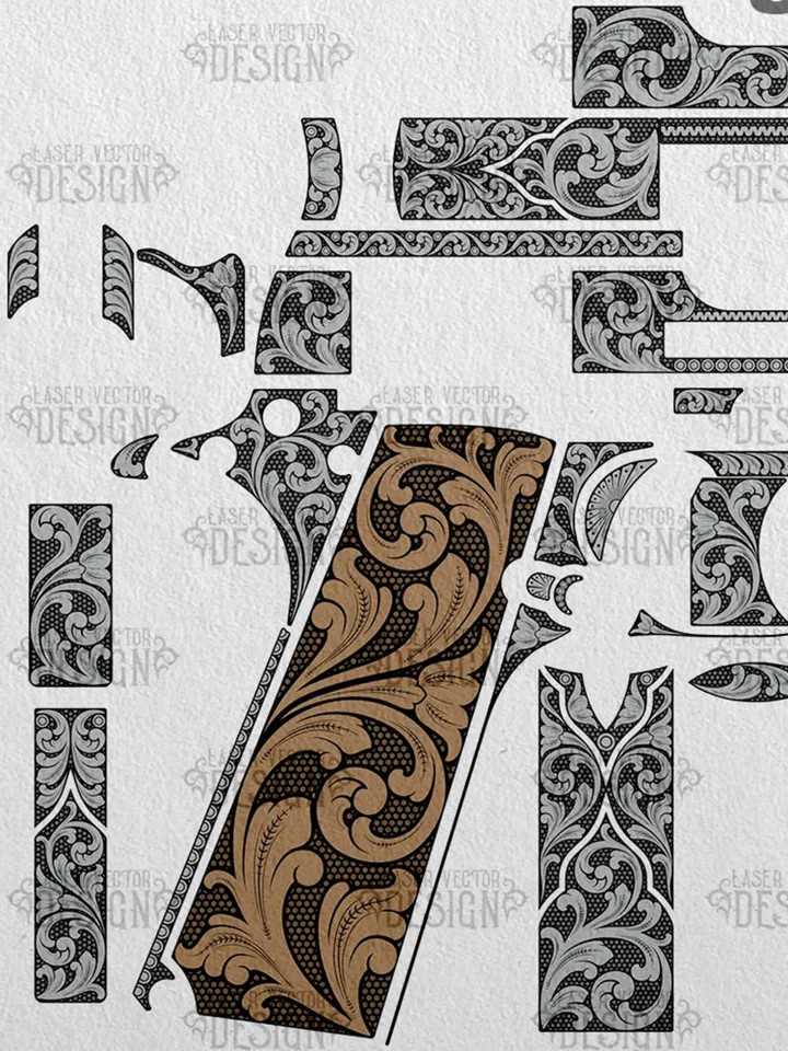 VECTOR DESIGN Colt 1911 government Scrollwork 2