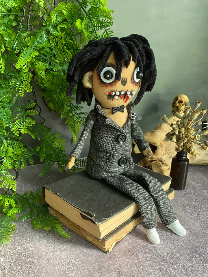handmade halloween doll . boy doll . creepy cute doll