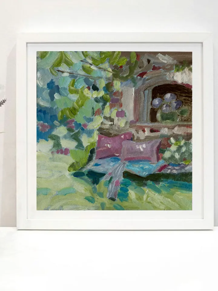 Summer day artwork original oil painting