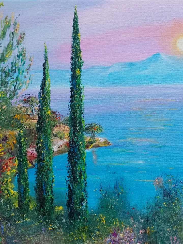 Seascape ○40х50cm (16х20inc)○My author's original painting ○Oil on canvas on a wide stretcher.