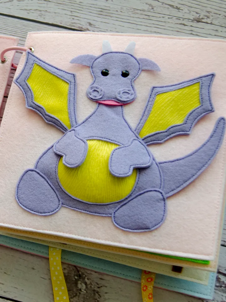 Dragon Quiet book page PDF, SVG Pattern and Tutorial