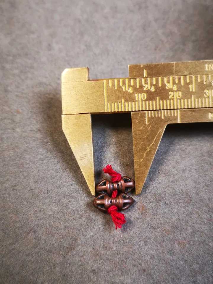 Gandhanra Handmade Tibetan Amulet Pendant,Mini Vajra and Dorje Bell, Mala Marker Bead Accessories