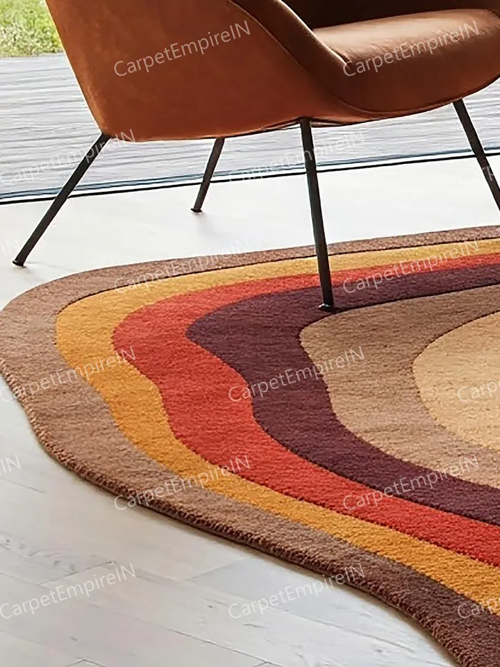 8x10 Irregular shaped rug | Hand-Tufted, Handmade, Layerd Rug, Carpet for home, personalized gifs, Kids rug, 3x5,4x6,5x7,8x10, Custom rug