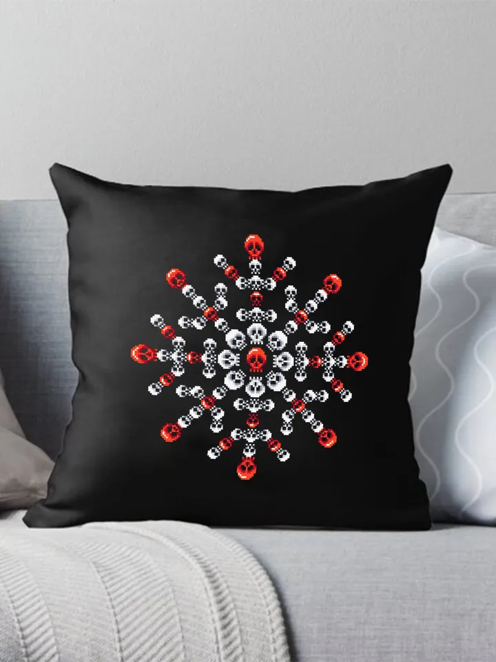 Skull snowflake cross stitch pattern download PDF Gothic Christmas cross stitch, Halloween embroidery, Cross stitch mandala Skull decor #N67