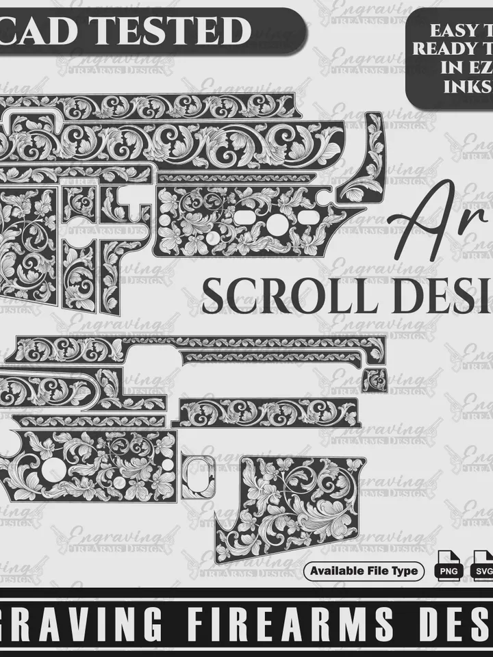 Engraving Firearms Design AR15 Scroll Design