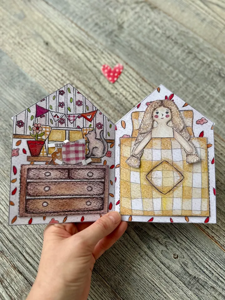 Paper Doll with Paper House and Clothes for Cutting PDF File for Printing