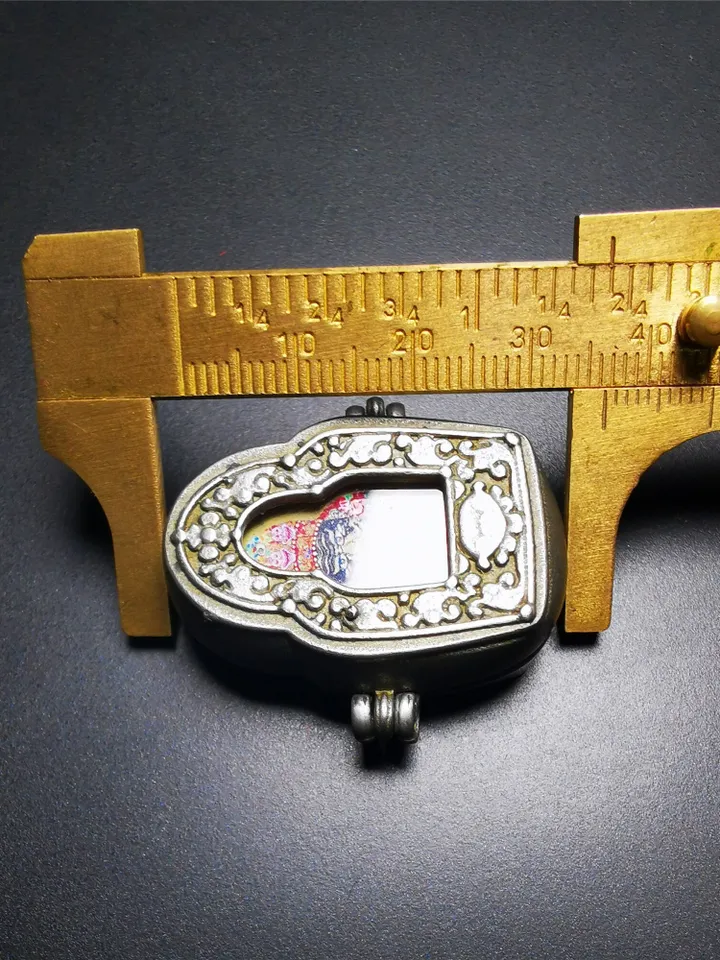 Gandhanra Antique Handmade Gau Ghau Shrine,Shri Devi,Drashi Lhamo,Zashi Lhamo ,Mini Tibetan Buddhist Altar Amulet Pendant