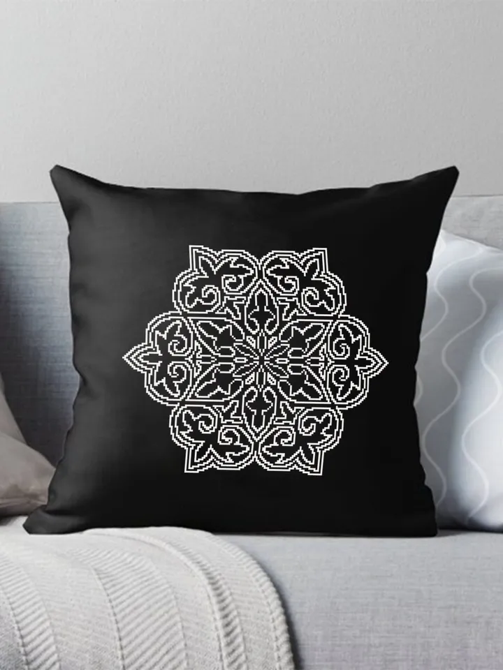 Mandala set cross stitch pattern download PDF, Monochrome mandala embroidery, Mandala digital PDF, Floral ornament cross stitch chart #S12