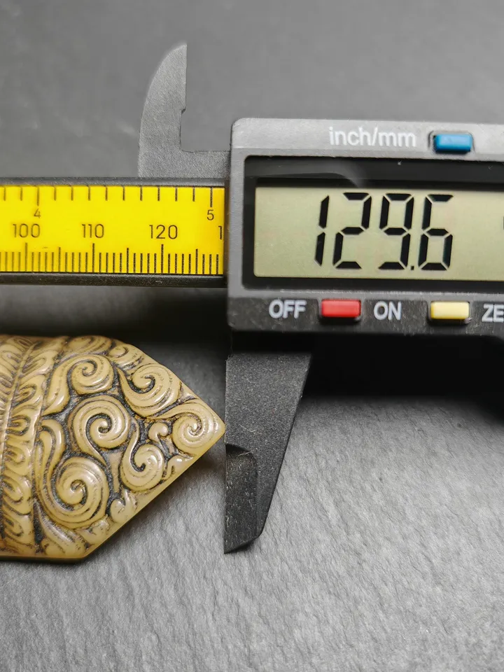 Gandhanra Vintage Yak Bone Carved Troma Nagmo Amulet - Tibetan Buddhist Black Dakini Female Deity Pendant
