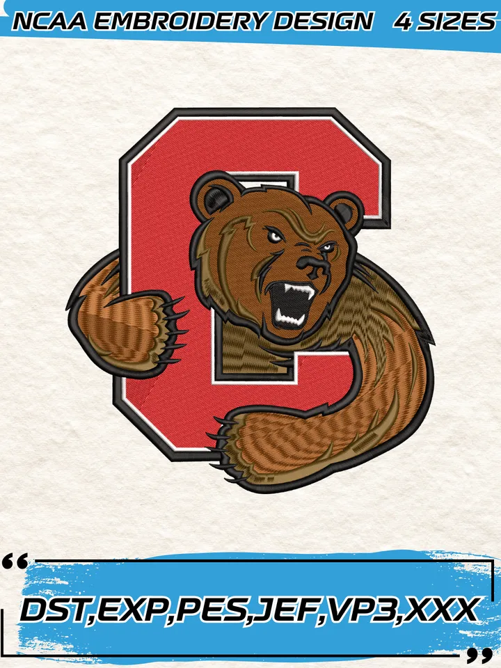 Cornell Big Red Logos Embroidery Design,NCAA Logo Embroidery Design,Machine Embroidery Design File,4 Sizes, Digital Download