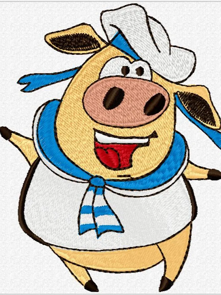 Piggy sailor  Embroidery Design DIGITAL EMBROIDERY