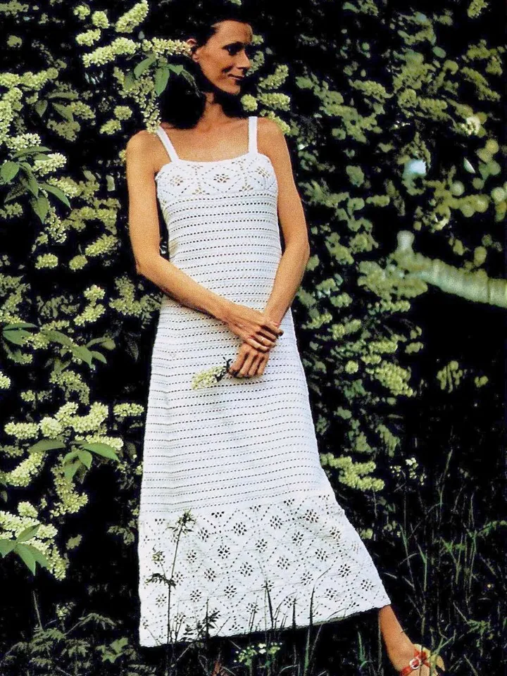 Dress crochet pattern, wedding dress crochet, sundress crochet pattern pdf