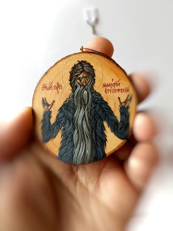 The Eastern-Orthodox Icon "Macarius of Egypt"