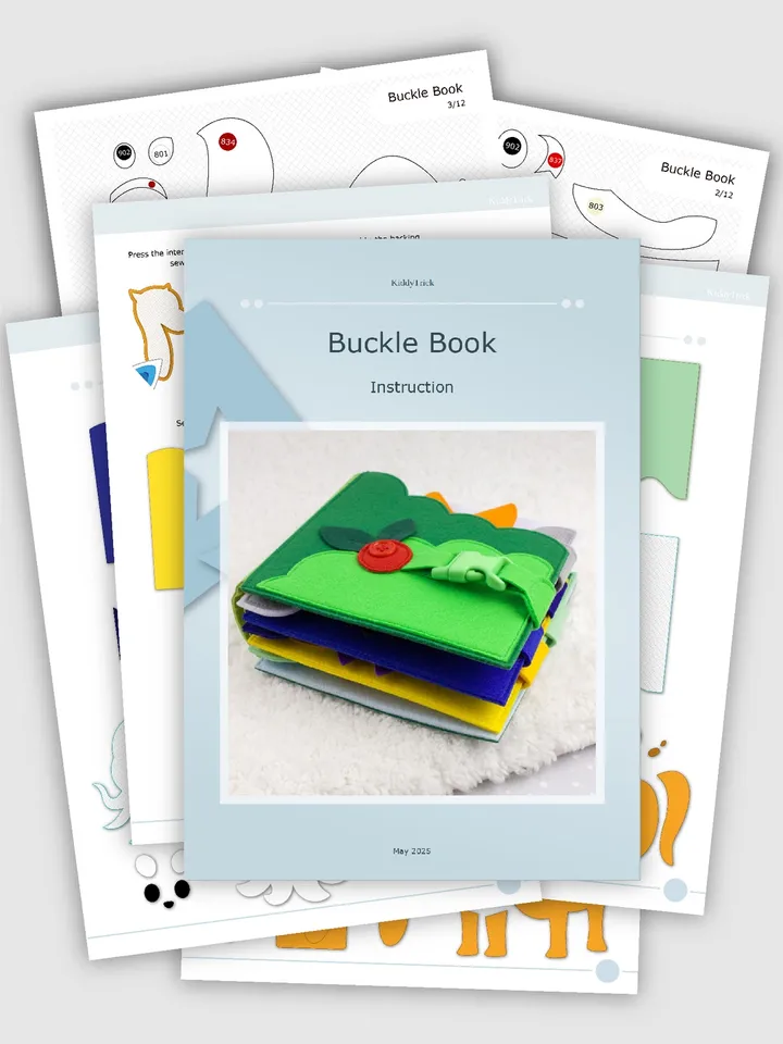 Felt Buckle Book - Sewing Pattern