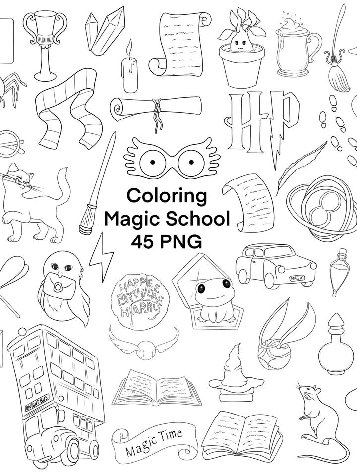 Раскрашивание клипарта Мастер PNG, клипарт школы волшебства, клипарт магии, клипарт школы магии, клипарт магии