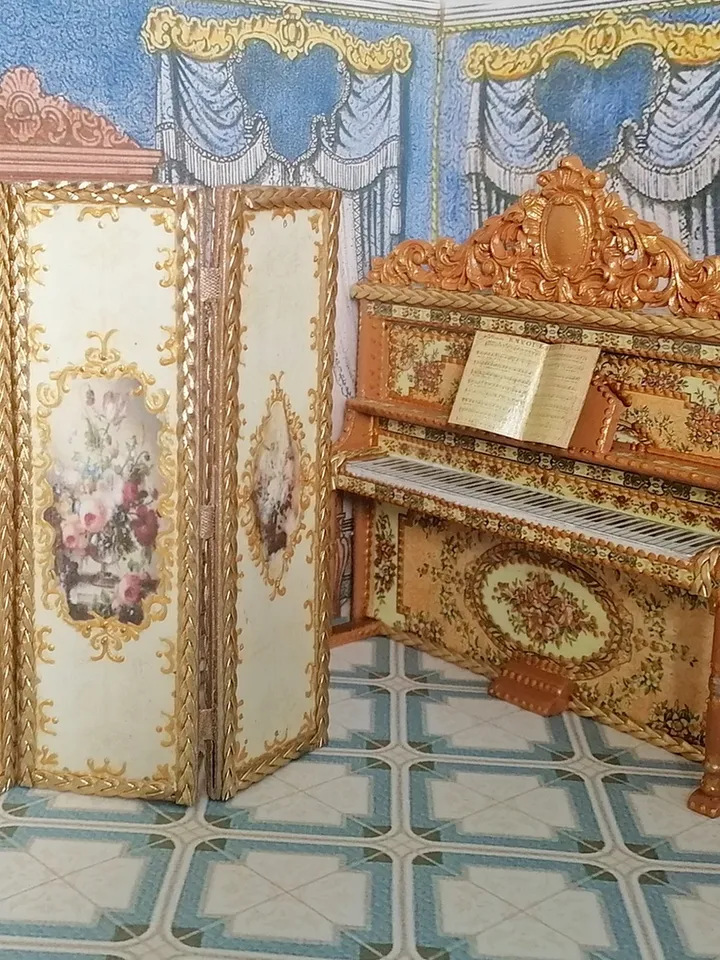 Screen for dollhouse.