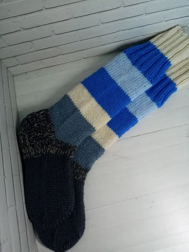 Warming Knee Socks Knitted Handmade