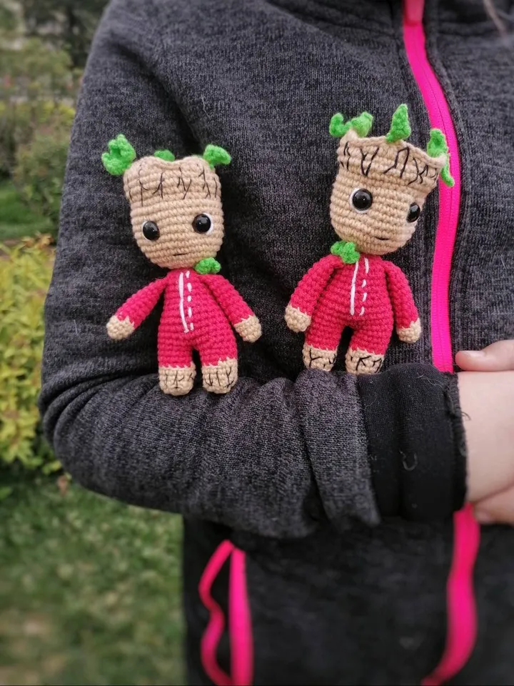 PDF Amigurumi Groot Crochet Pattern, Cute Baby Groot Amigurumi, Mini Tree Crochet Toy, Guardians of the Galaxy Inspired Crochet Pattern DIY