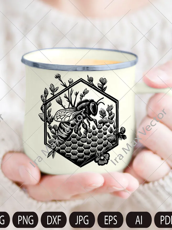 Bee,honey bee , bumble bee svg png jpg clip art Silhouette Cutting Machine cut file
