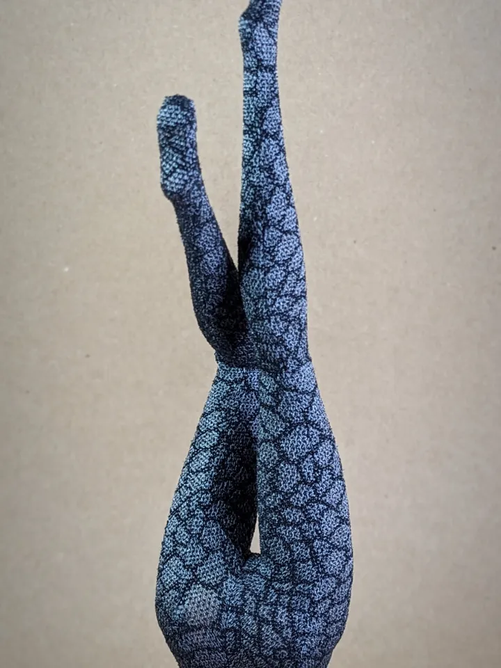 Handmade gray fishnet tights for 1/6 scale fashion dolls