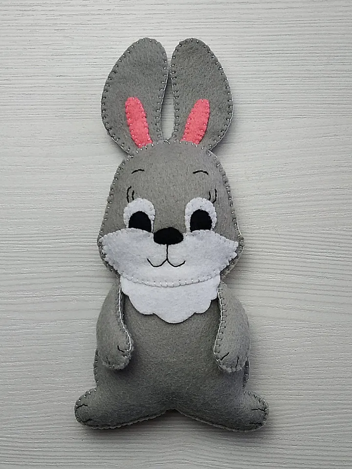 Bunny pattern, Felt pattern, Valentine pattern, Felt bunny pattern, Plush bunny toy sewing pattern, Valentines ornament, Valentines day gift