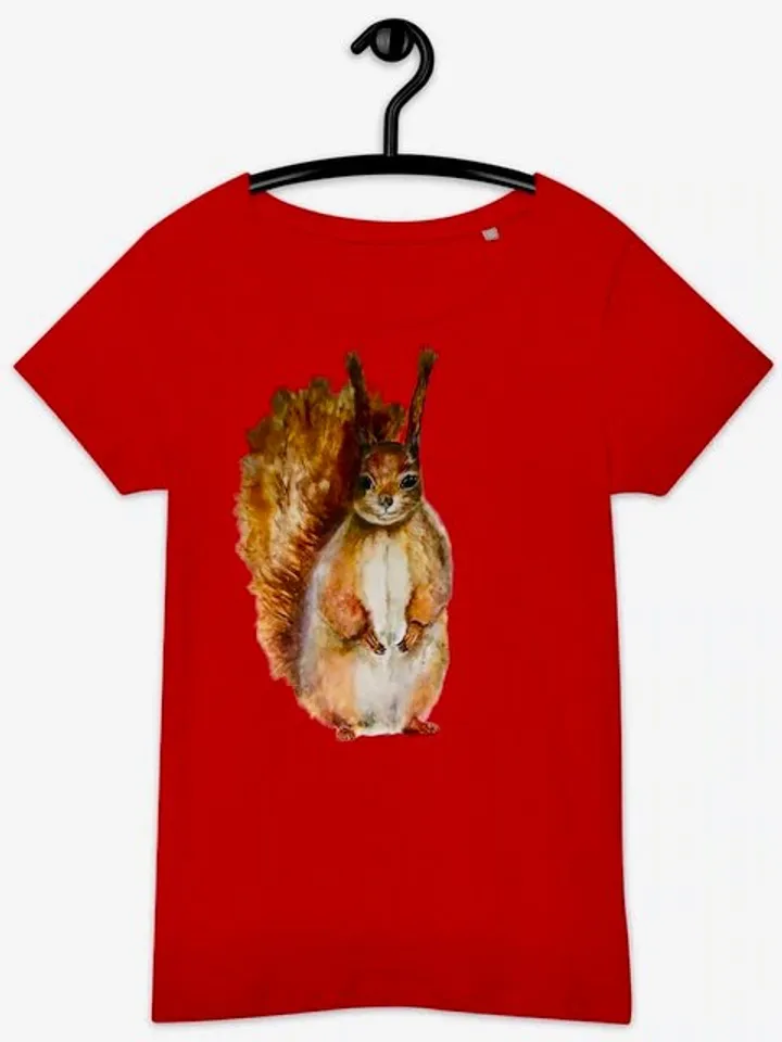 Squirrel Toddler Short Sleeve Tee ,made with my original squirrel watercolor painting,unique handmade gift for children
