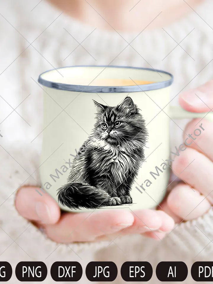 Cat Svg, cute kitten svg, kitten sitting, cute cat face svg, cat faces svg, face svg, cat svg bundle, cat image, kitten svg cut, dxf
