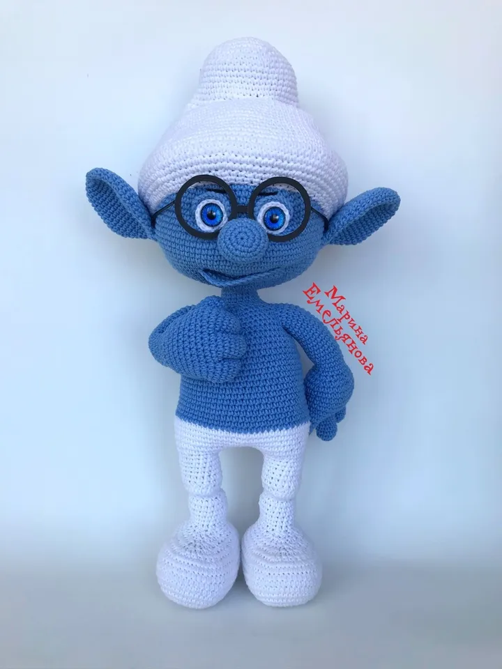 Digital Download - PDF. Crochet pattern Smurf. Digital Download - PDF toy tutorial