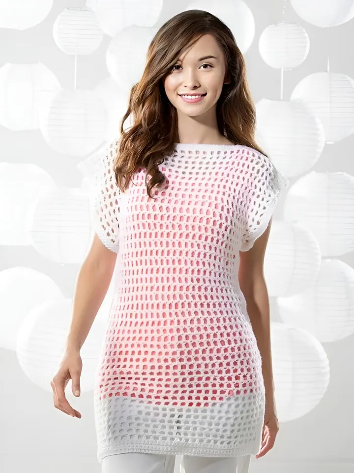 Crochet pattern mesh sweater, Crop Sweater, Mesh Pattern, Crochet Pattern Crop Top , Crochet Mesh Tunic PDF