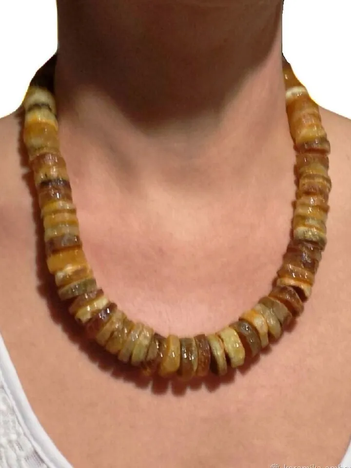 Raw Amber necklace Healing Gemstone
Big bead necklace Gift for woman
Genuine Baltic Amber jewelry
Yellow Natural stone beaded necklace