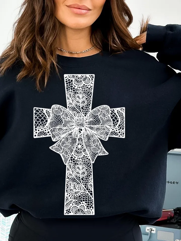 Christian Easter Coquette Png, Easter Lace Png, He is Risen Png, Jesus Easter Cross Png, Bible Verse Png, Happy Easter Png, White Lace Png